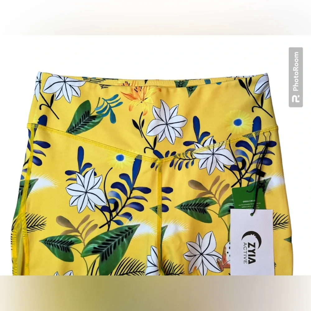 Floral Reflective Light n Tight Hi-Rise 7/8 24” RC (8-10) ZYIA NWT 1291 - Picture 8 of 15